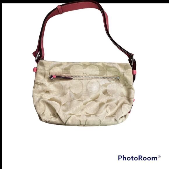 Coach Purse with pink strap EUC - Picture 3 of 11